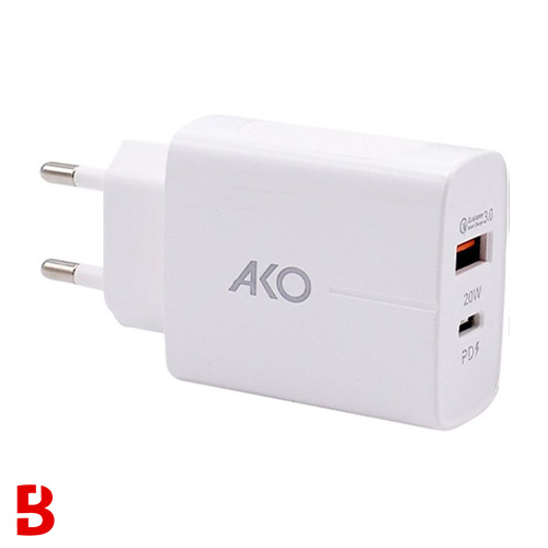قیمت و خرید شارژر فست شارژ 25 وات آکو مدل AH-14 | سهند بی استور